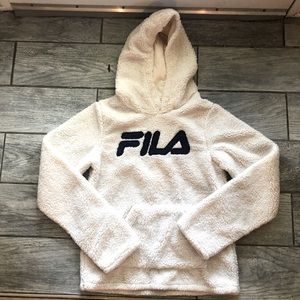 White Fila Teddy hoodie 🤍